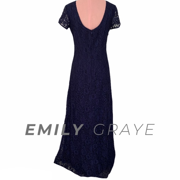 BHLDN Donna Morgan Deja Dress in Navy Blue Size 2 NWOT - Picture 8 of 10